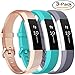 Vancle For Fitbit Alta HR Bands and Fitbit Alta bands, Newest Sport Replacement Wristbands with Secure Metal Buckle for Fitbit Alta HR/Fitbit Alta(Rose-Gold teal gray, Small)