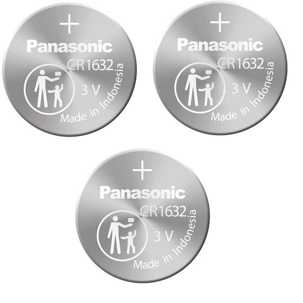 Panasonic CR1632 3 volt lithium batteries original pack of 3