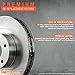 Max Brakes OE Series Rotors w/Ceramic Brake Pads Rear Premium Brake Kit KT071642 [Fits:1994-2005 Ford Taurus Mercury Sable | 1995-2002 Lincoln Continental ]