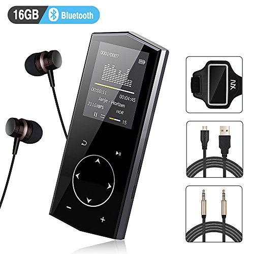 MP3 Player 16GB Bluetooth Xiaowu Music Player with FM Radio Voice Record Function Special Design for Sport and Music Lovers