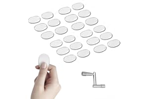 MAKANU Drum Gel, 24 Pcs Round and 1 Durm Key Free-Clear, Silicone Silencers, Mute, Muffler Dampening Gel Pads, Durm Damper for Snare, Tom Durm Cymbals, Durm Damper