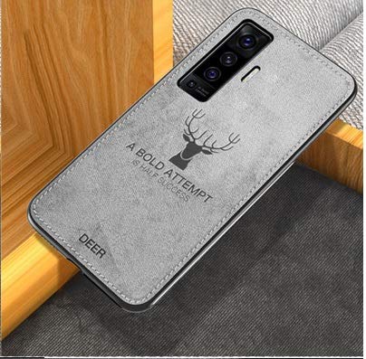 A.S. PLATINUM Deer Series Soft Fabric Case with Anti Slip Grip and Camera Protection Hybrid Protective Back Cover for VI
