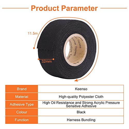 Keenso High Temperature Resistant Automotive Wiring Harness Tape Wiring