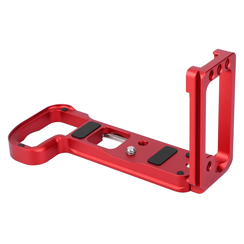 Sxhlseller Aluminium Alloy L-Bracket, Stretchable L-shaped Handle Quick Release Plate for Nikon Z7 Z6 Camera(Pull red)