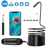 Wireless Endoscope Camera 1200P Semi-Rigid Inspection Camera WiFi Borescope 2.0 MP HD Snake Camera for Android & iOS iPhone, Samsung, Ipad, Table - Black 33FT
