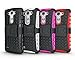 ElBolt LG G3 Vigor / G3 Mini / G3 Beat/ G3s D725 D722 Case - 3 in 1 Bundle Armor Grenade Stand Hard Gel Case -Black with Free Ultra-Sensitive Stylus Pen and Premium Screen Protector by ElBolt TM