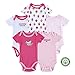 Mother Nest Girls 5-Pack Short Sleeve Baby Bodysuits Onesies