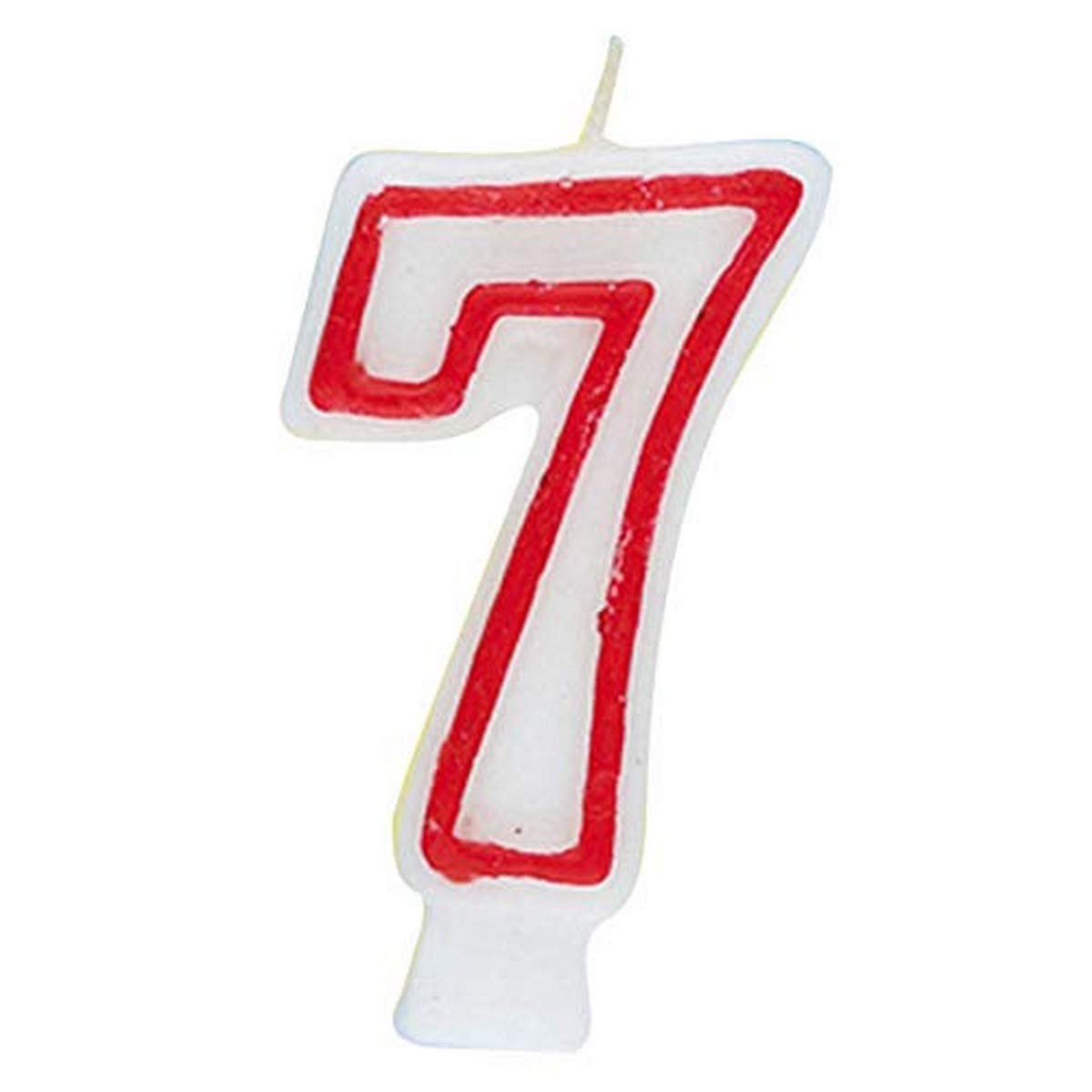 Number 7 Classic Birthday Candle (13cm) 1 Count - Perfect Celebration Candle for Any Events