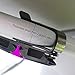 FineGood 2 Pack Glasses Holders for Car Sun Visor, Sunglasses Eyeglasses Mount with Ticket Card Clip - Black + Pink