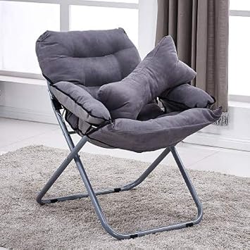 Buy Generic Creative Lazy Folding Sofa Living Room Single Sofa Chair Tatami Lounge Chair With Pillow Grey Online At Low Prices In India Amazon In