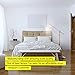 Brightech Eithan LED Floor Lamp â€“ Modern Contemporary Elevated Crane Arc Floor Lamp & Linen Hanging Lamp Shade- Tall, Industrial - Uplight Lamp for Living Room Office or Bedroom Natural Wood