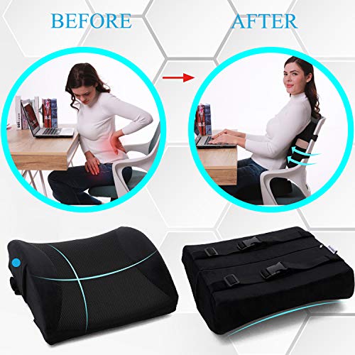 SUPA MODERN Car Seat Cushion for Office Chair Cushion&3D Lumbar Support