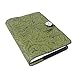 Acanthus Leaf Embossed Leather Writing Journal, 6 x 9-inch + Refillable Hardbound Insert Book