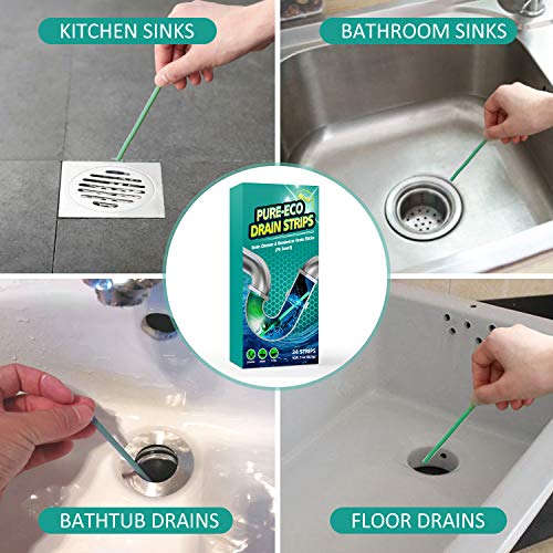 PureEco Drain Sticks Enzyme Drain Cleaner & Deodorizer, Flexible