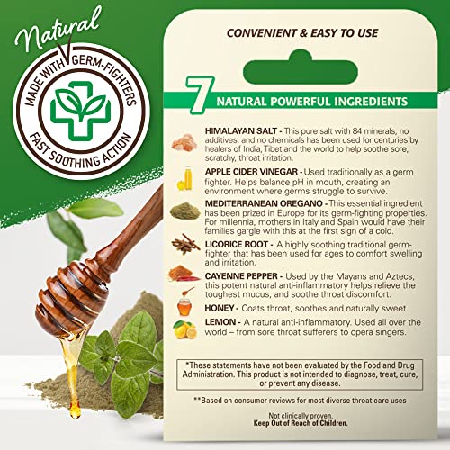 Gargle Away AllNatural Throat Care Soothes Sore Throat, Tough Mucus, Persistent Cough, Oral