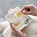 Travel Pill Box Case Portable Small for Purse Wallet Pocket Size Waterproof,Daily Pill Organizer Container Holder Vitamin Storage Boxes,7 Day Weekly Medicine Tablet Pills Case Men Women Outdoor(White)