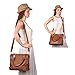 Vbiger Leather Handbags For Women Large Capacity Zipper Tote Bag (Brown)