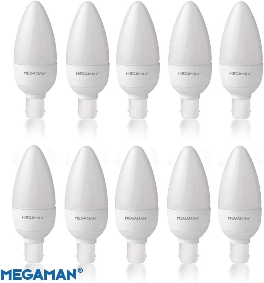 Pack of 10 x Megaman 143354 LED Candle Light Bulbs Opal B15 SBC 4000K Cool White - 5.5 W, 10 Count (Pack of 1) - Image 4