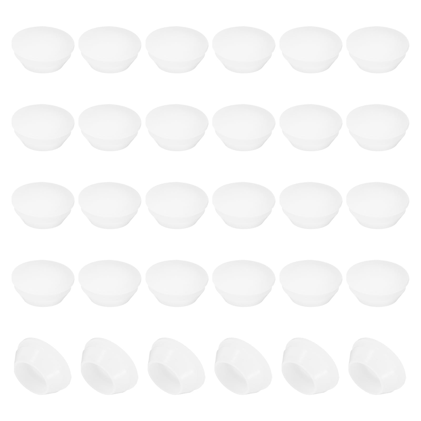 PATIKIL 18mm Diameter Silicone Round Snap, 30 Pcs in Type Locking Furniture Hole Plug Button Protective Cover Cap Head Fit for 2.5-18mm Hole for Seal Bulkhead Cylinder Hole, Translucence