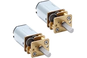Augiimor 2PCS DC 6V 30RPM Speed Reduction Motor N20 3mm Shaft Mini Metal Gearwheel Gear Motor with Full Metal Gearbox Micro Motor