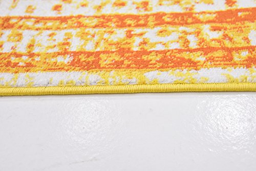 Unique Loom 3141498 Area Rug, 8" x 8", Orange