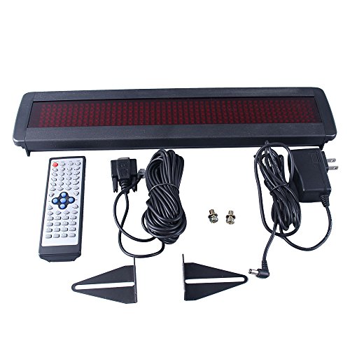 High Resolution LED Programmable Scrolling Moving Message Display Board with Remote Control and Password Protection Led Car Rear Window Sign Board Led Banner (17x4 inches) - Thumbnail 4