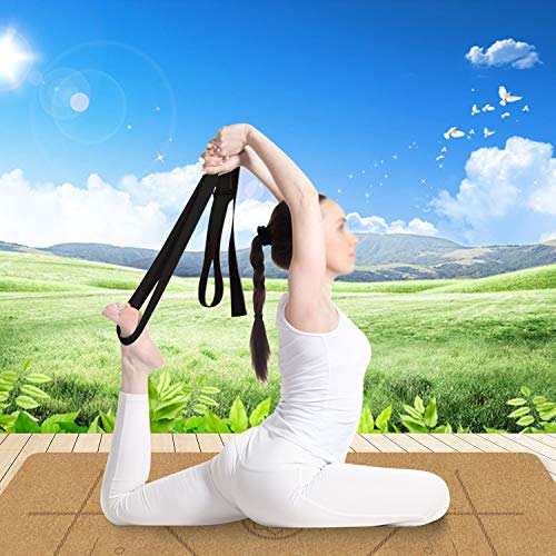 FrenzyBird 5mm Natural Cork Yoga Mat with Body Alignment System, Oxford Mat Bag and Strap, Non-Slip, Double-Sided,Antimicrobial,Free of PVC and Other Harmful Chemicals, for Yoga,Hot Yoga and Pilates ...