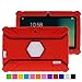 Turpro Kids' Shockproof Silicone Case for Chromo Inc 7 inch, Alldaymall A88X, Dragon Touch Y88X Plus/Y88X, VURU A33, NPOLE 7 Inch Tablet (Red)