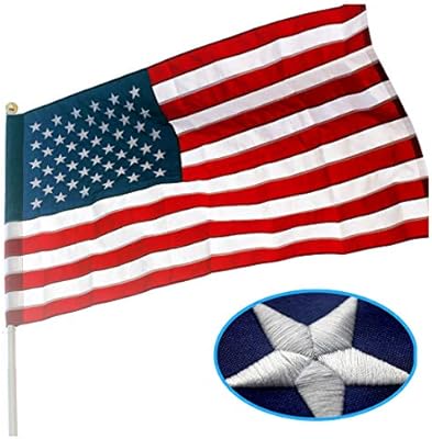 Vsvo American Flag Pole Sleeve Banner Style 2 5x4 Ft Heavy Duty