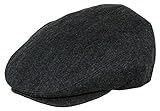 Men's Premium Wool Blend Classic Flat Ivy Newsboy Collection Hat (1581-Charcoal, XL)