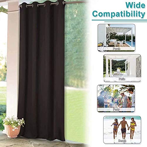 Outdoor Grommet Top Curtain Panel Blue And Green Antique