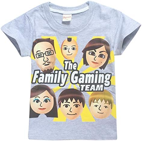 Vannie Children Roblox T-Shirt Kids' Games Family Gaming Team Tee Cute Cartoon Outdoor Shirt Breathable Cotton Top for Girls Boys Teens