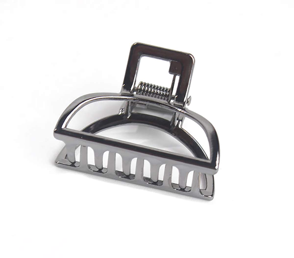 Fodattm 2PCS Small Solid Color Vintage Metal Hair Jaw Clips Hair Clamp Ponytail Holder Hair Claw Hairpin Accessories for Girls Lady Women (Black)