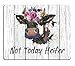 Smooffly Funny Quote Mouse Pad, Not Today Heifer,Office Desk Accessories, Cow Presents for Her, Office Decor, Cow Mousepad, Quote Mouse Pad, Desk Decor