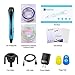 3D Printing Pen - 2019 Halloween Upgrade 3D Pen Gift with 12 Colors 1.75mm PLA Filament Refills and Stencil Safe for Kids Adults, Non-Clogging, Controllable Temperature, Auto Off, USB Charging - Blue