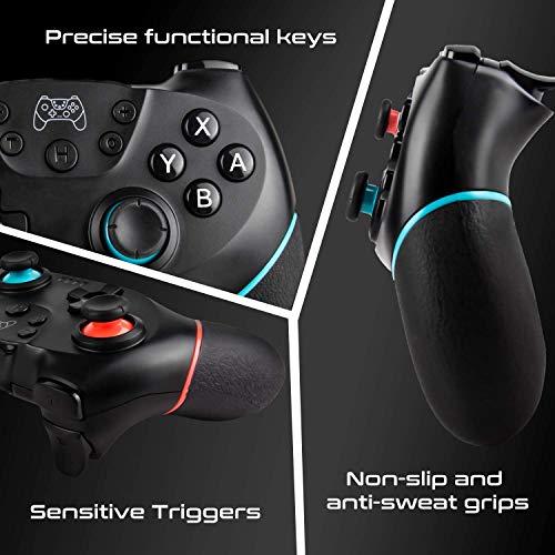 Switch コントローラー 21最新型 スイッチ コントローラー 無線 Hd振動 6軸ジャイロセンサー搭載 Turbo連射機能付き ワイヤレス プロコン Bluetooth接続 スイッチの全てシステムに対応 日本語取扱説明書 Zoeetree Pricepulse