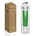 STRONG Tritan Sport Fruit Infuser Water Bottle(3 Color Option) 27oz - BPA Free (Green)