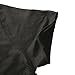 Zecmos Mens V Neck T-Shirt Slim-fit Man Tee Top Black XL