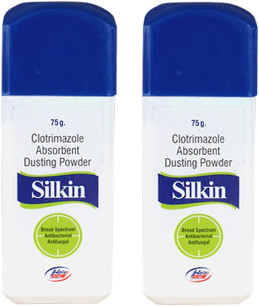 Silkin Dusting Powder (2 x 75 gm, Pack of 2), (150 gm)