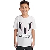 Messi Boys' Lifestyle Short Sleeve Top, Loose-Fit Shirt with Logo, Comfortable, All-Day Wear