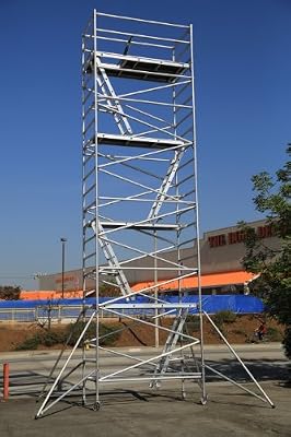 27 Feet Deck High Industrial Heavy Duty 2"Aluminum Utility Scaffolding Rolling Tower