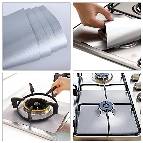 10 Pack Reusable Gas Stove Burner Covers Stove top Burner Liners Gas