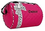 Dance bag - Quilted Zebra Duffle in Hot Pink