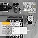 DANDELION Travel Adapter Outlet Adapter Traveler Accessory Universal Wall Charger 2 USB Ports (UK, USA, AU, Europe, Asia) International Power Plug Adaptor for Multiple Socket Type C, A, I, G (Black)