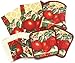Kitchen Towel Set 7 Piece Towels Pot Holders Oven Mitt & Dishcloth Decorative Design Everyday Use (7 Piece, Garden Apple)