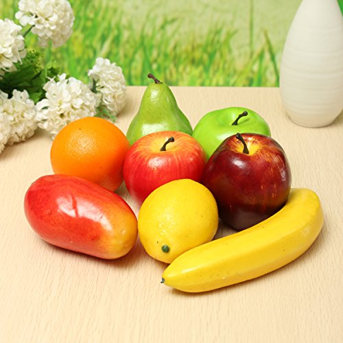 BangBang 8PCS Lifelike Artificial Plastic Fruit Kitchen Fake Display Home Food Decor