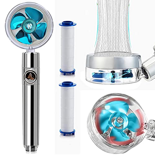 Propeller Turbo Fan 360 Spinning High Pressure Hydro Jet Shower Head