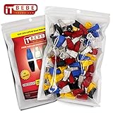 ITBEBE Mixed Color RJ45 Strain Relief Boot Covers 100-Count Set for Cat5 Cat5e, and Cat6 Ethernet Connectors
