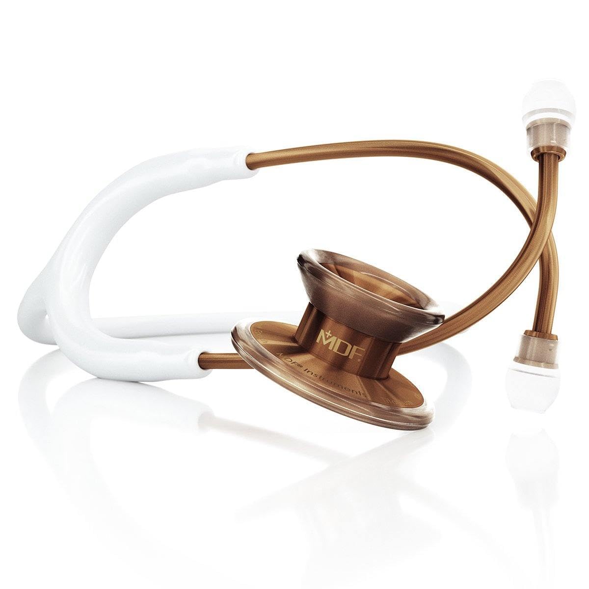 MDF Instruments, Cyprium MD One Epoch Lightweight Titanium Stethoscope, Adult, White Tube, Cyprium Chestpiece-Headset, MDF777TCP29