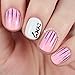 Whats Up Nails - Written With Love Nail Stencils Stickers Vinyls for Nail Art Design (2 Sheets, 40 Stencils Total)